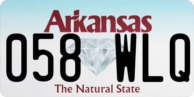 AR license plate 058WLQ