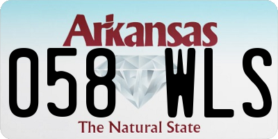 AR license plate 058WLS