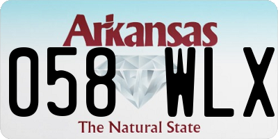AR license plate 058WLX