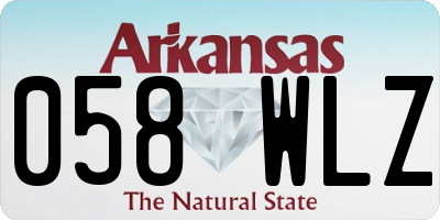 AR license plate 058WLZ