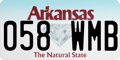 AR license plate 058WMB