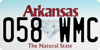 AR license plate 058WMC