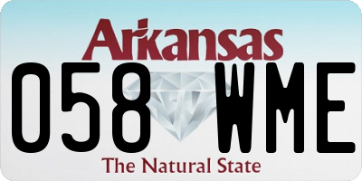 AR license plate 058WME