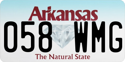 AR license plate 058WMG
