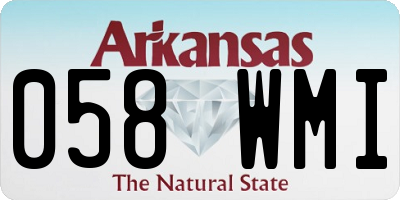 AR license plate 058WMI