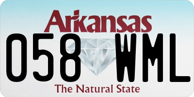 AR license plate 058WML
