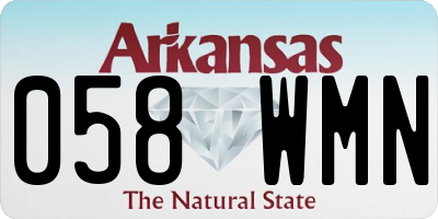 AR license plate 058WMN