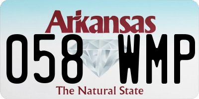 AR license plate 058WMP