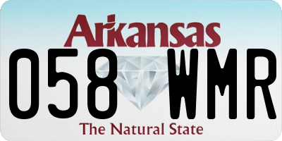 AR license plate 058WMR