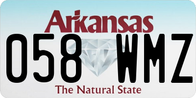 AR license plate 058WMZ