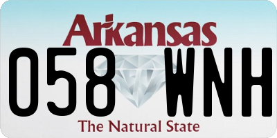 AR license plate 058WNH