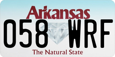 AR license plate 058WRF