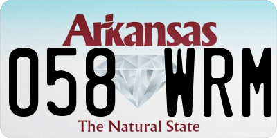 AR license plate 058WRM