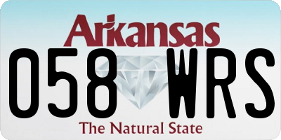 AR license plate 058WRS
