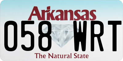 AR license plate 058WRT