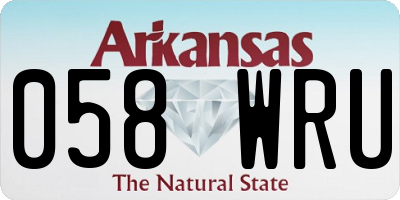 AR license plate 058WRU