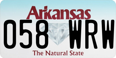 AR license plate 058WRW