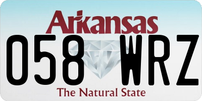 AR license plate 058WRZ