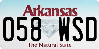 AR license plate 058WSD