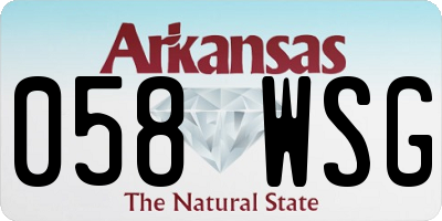 AR license plate 058WSG