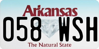 AR license plate 058WSH