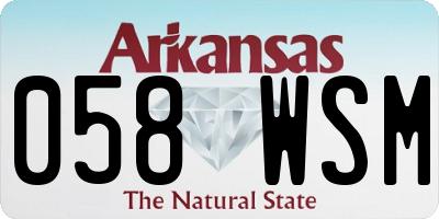 AR license plate 058WSM