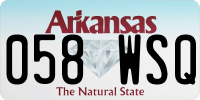 AR license plate 058WSQ
