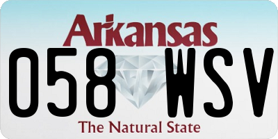 AR license plate 058WSV