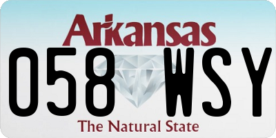 AR license plate 058WSY