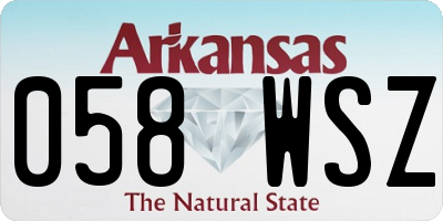 AR license plate 058WSZ