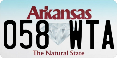 AR license plate 058WTA