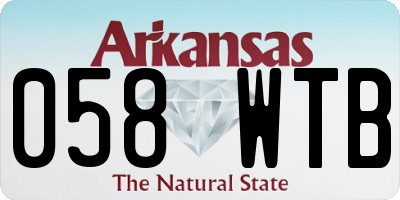 AR license plate 058WTB