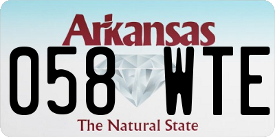 AR license plate 058WTE