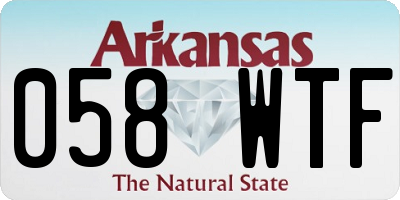 AR license plate 058WTF