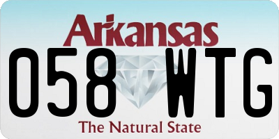 AR license plate 058WTG