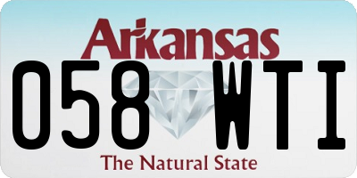 AR license plate 058WTI