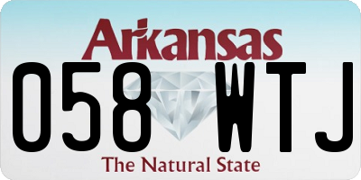 AR license plate 058WTJ
