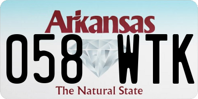 AR license plate 058WTK
