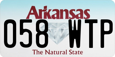 AR license plate 058WTP