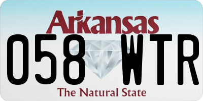 AR license plate 058WTR
