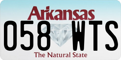 AR license plate 058WTS