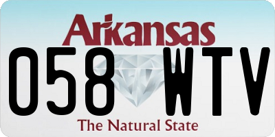 AR license plate 058WTV