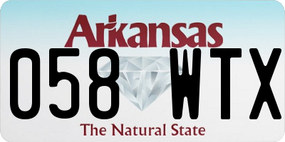 AR license plate 058WTX