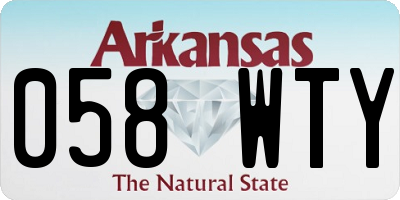 AR license plate 058WTY