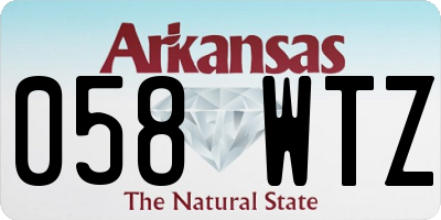 AR license plate 058WTZ