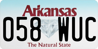 AR license plate 058WUC