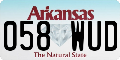 AR license plate 058WUD