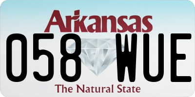 AR license plate 058WUE