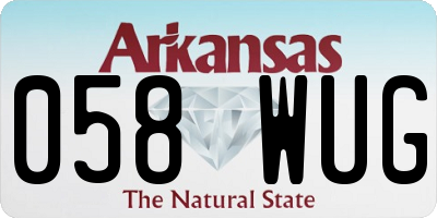AR license plate 058WUG