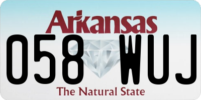 AR license plate 058WUJ